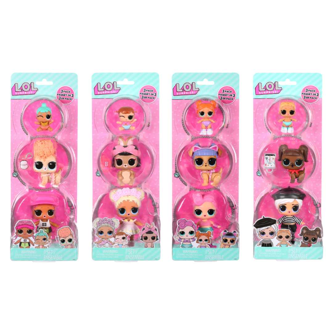 L.O.L Surprise! OPP Tot + Pet + Lil Sis 3-Pack Assortment