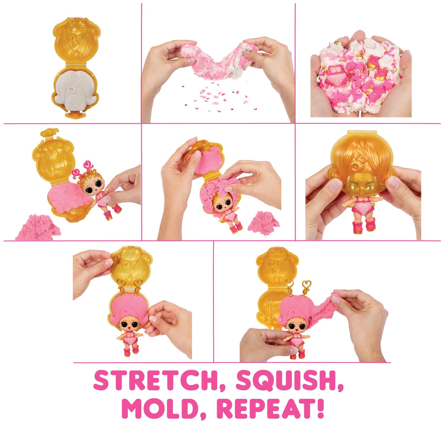 L.O.L. Surprise Squish Sand Magic Hair Asst in PDQ