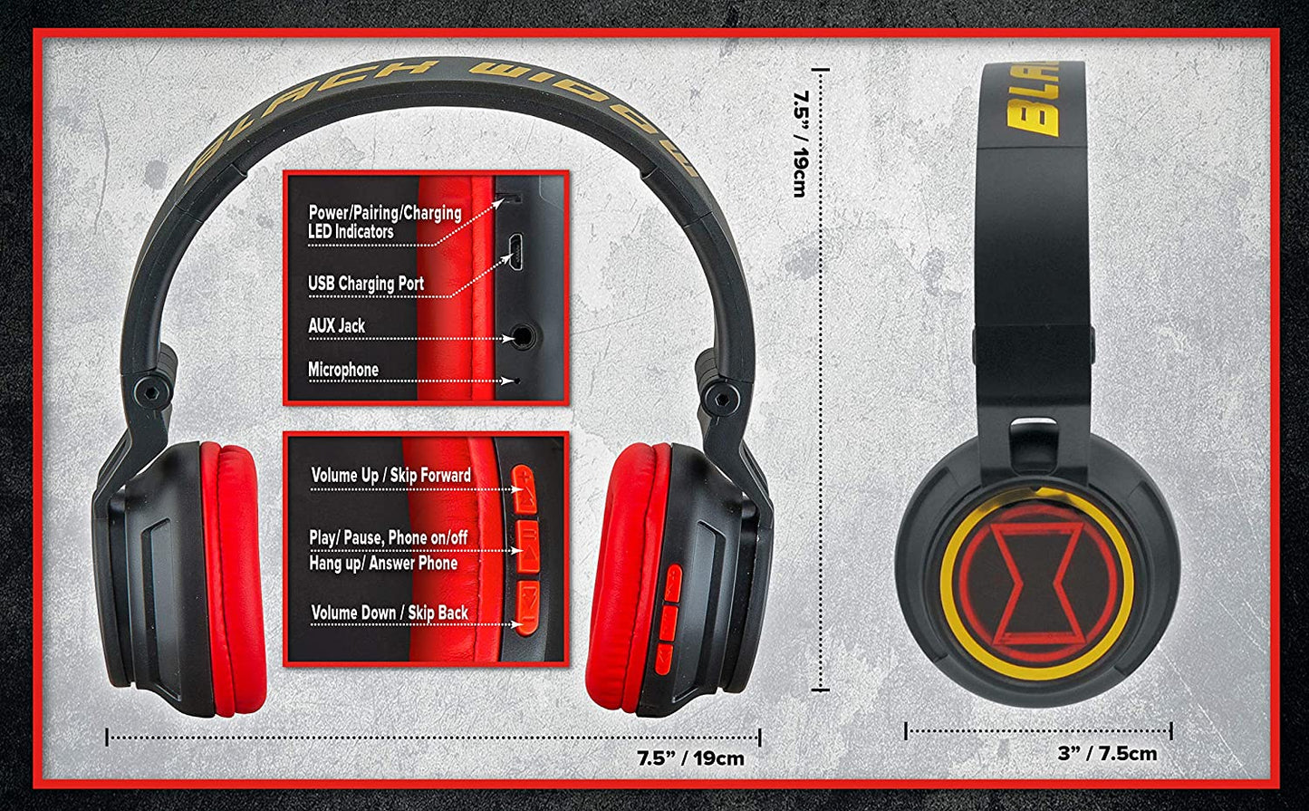 Black Widow Bluetooth Youth Headphones