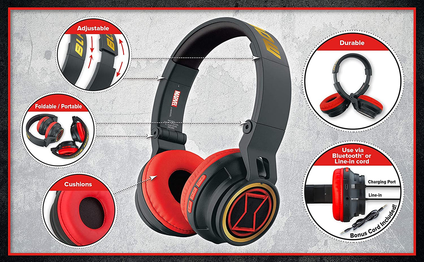 Black Widow Bluetooth Youth Headphones