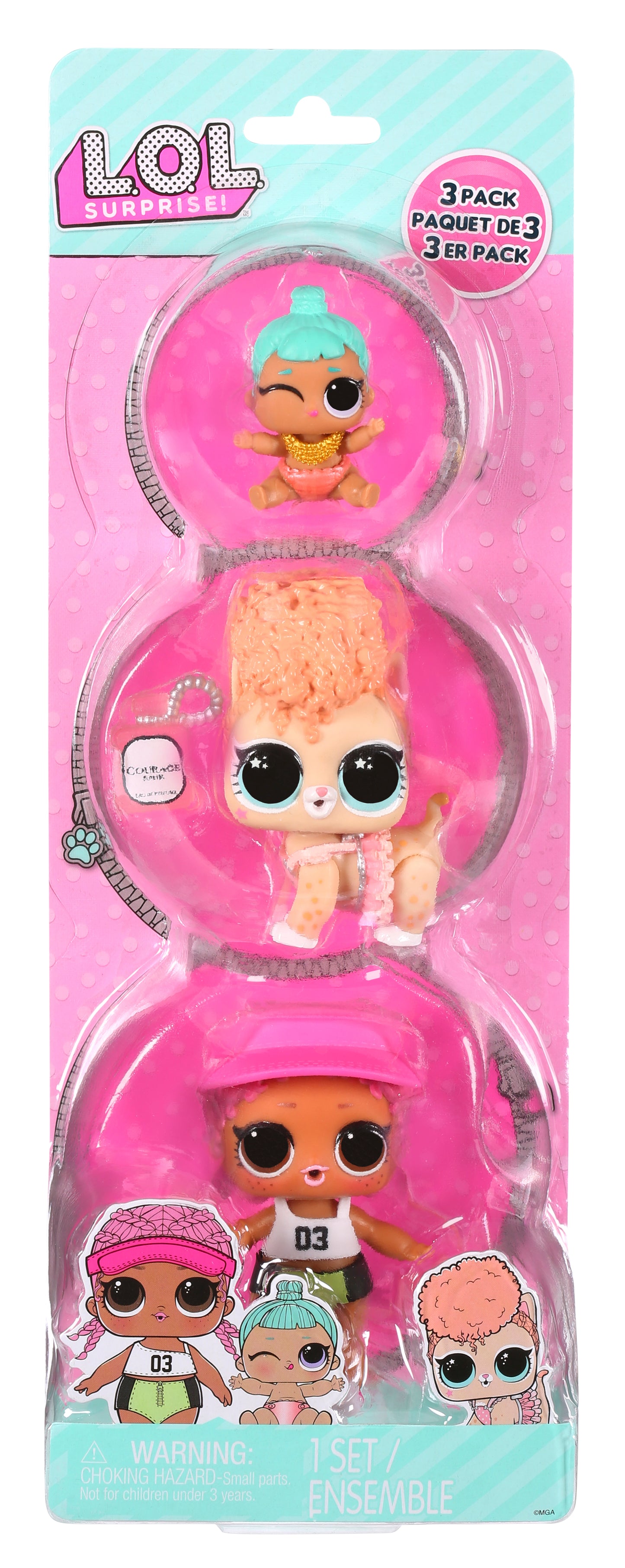 L.O.L Surprise! OPP Tot + Pet + Lil Sis 3-Pack Assortment