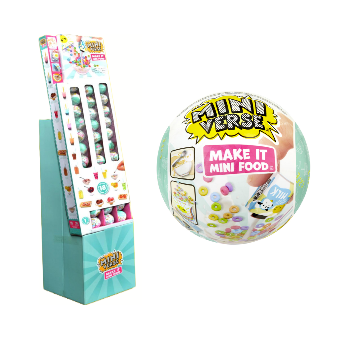 Miniverse - Make It Mini Food Cafe Asst in Sidekick (Floor Standing Display)