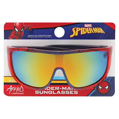 Officially Licensed Kids Arkaid Marvel Spiderman Red and Black Large Lens Sports Wrap
