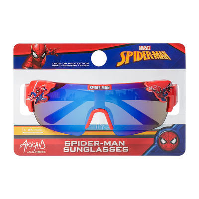 Officially Licensed Kids Arkaid Spiderman Blue Large Lens Character Mold Sports Wrap