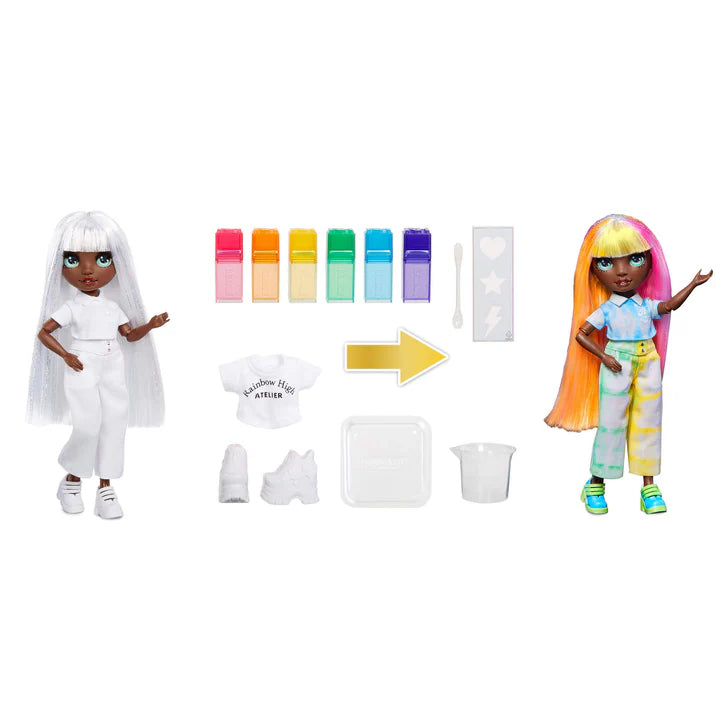 Rainbow High WaterColor & Create  Theme Dolls- green eyes