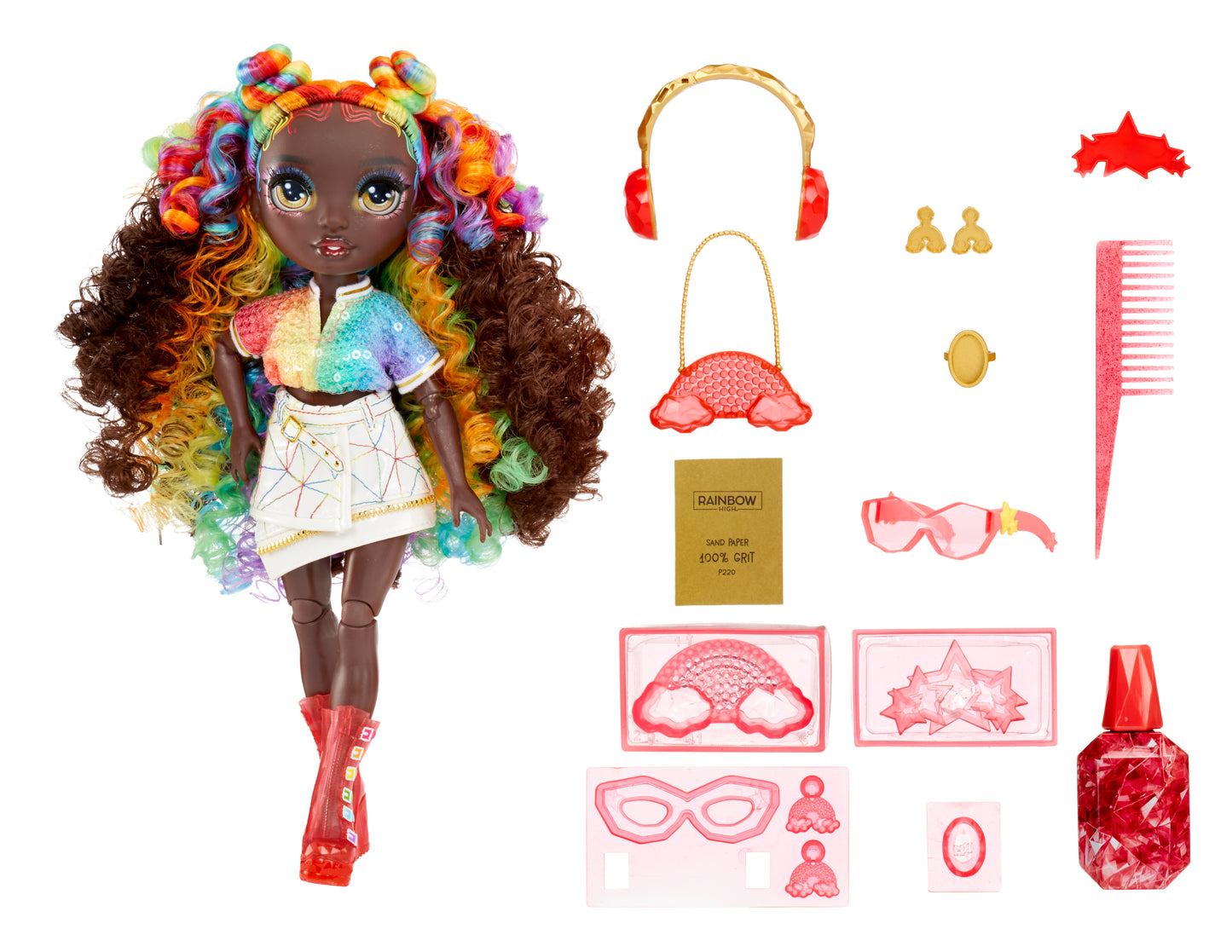 Rainbow Crystal Fashion Doll- Rainbow