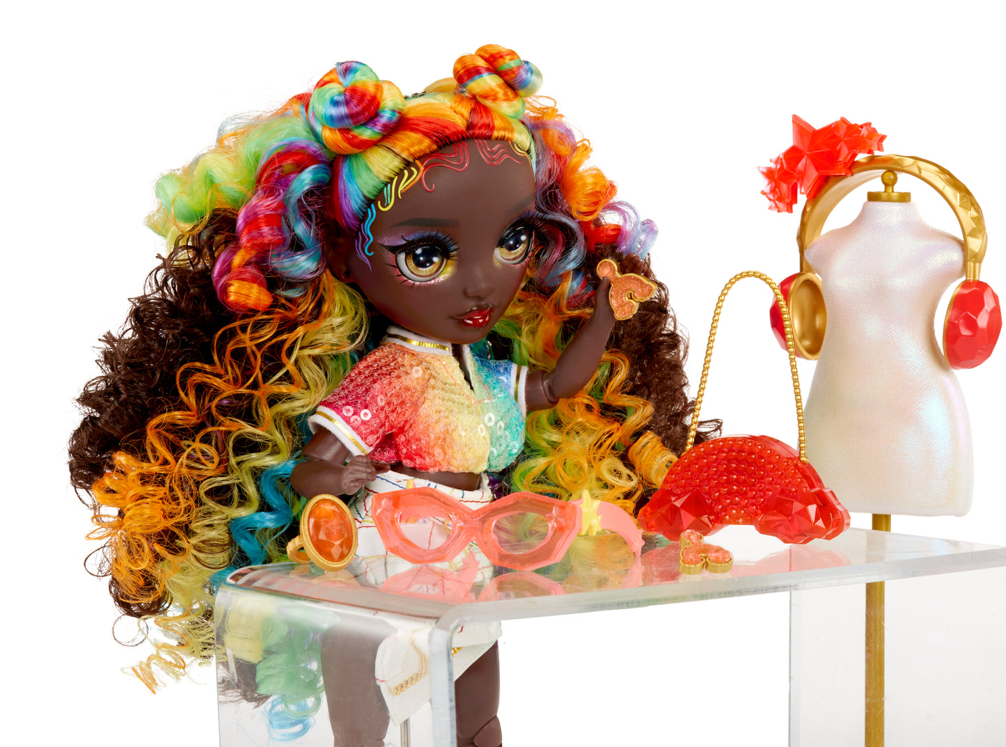 Rainbow Crystal Fashion Doll- Rainbow