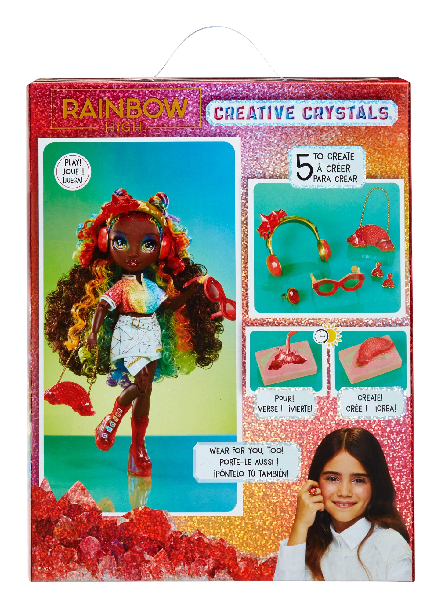 Rainbow Crystal Fashion Doll- Rainbow