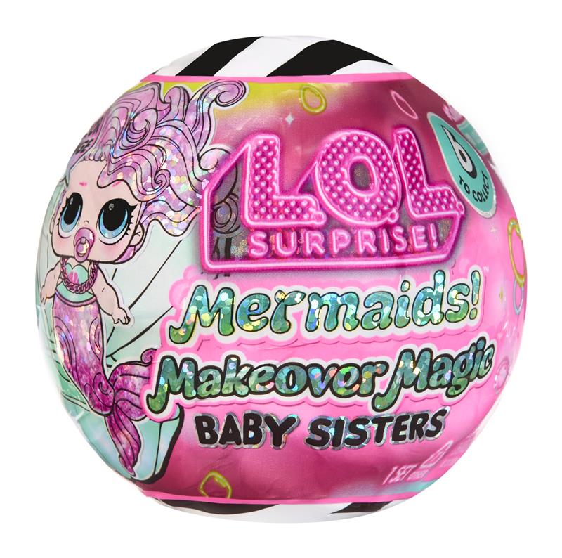 L.O.L. Surprise Mermaids! Makeover Magic Baby Sisters Asst in PDQ