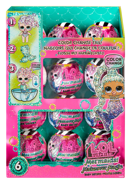 L.O.L. Surprise Mermaids! Makeover Magic Baby Sisters Asst in PDQ
