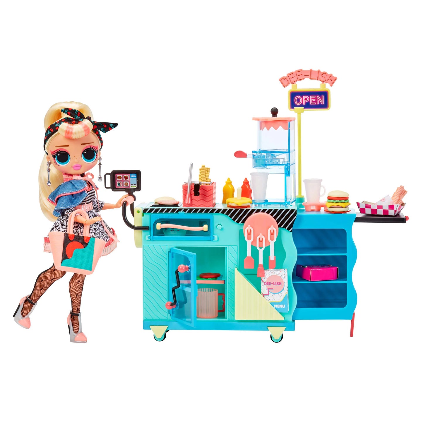 L.O.L. Surprise OMG To Go Diner Playset With 45+ Surprises and Exclusive Doll
